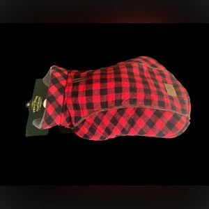 NEW Telluride Clothing Pet Dog Sweater Coat Clothes Plaid Black Red Grey Medium